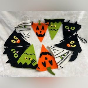 Felted Halloween Pendant Banner